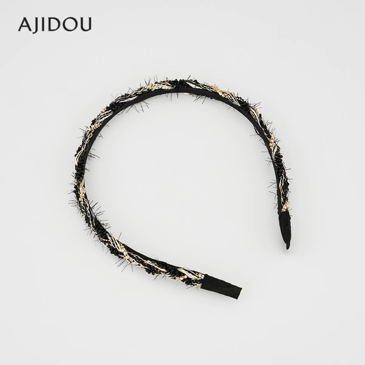 AJIDOU Offline Mall Same Style Hair Hoop Birthday Gift Simple Fashion Thin Hair Hoop for Girlfriend and Wife Retro Gold
