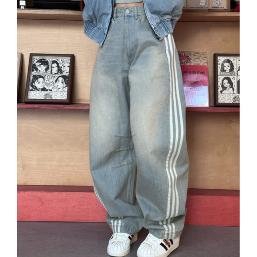 ADIDAS CLOVER CLOVE FEMENTES DE PUNTILLO RETRO Pantalones deportivos lavados JX9214/9212/9213 Denim Light Blue JX9212 24