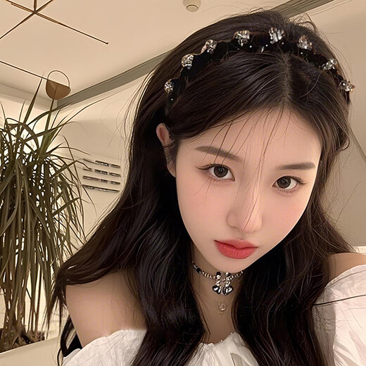 Dongyi carefully selected hairbands for women, high-end headbands for going out, high-head headbands for students, face wash hairpins with teeth, anti-slip, Chinese Valentine's Day gift