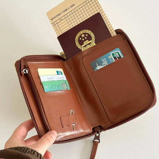 Yusenyi Customized Retro Plaid Reisepassclip Multifunktional Lederkarte Paket Paket Air Ticket -ID -Karte Tragbarer Ticket Noodle Storage Green Plaid Passport Clip
