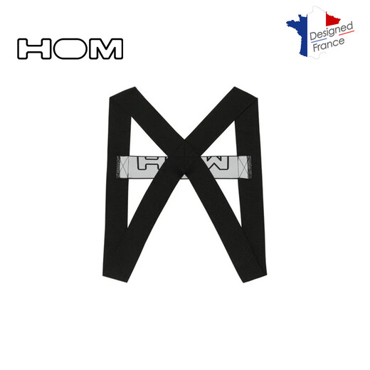 HOM men's party fun restraint belt classic personality elastic texture eye-catching adjustable belt thong underwear accessories black M