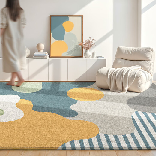 DeXi carpet, living room, high-end, sofa carpet, bedroom, easy care, non-slip, lambswool 120x160cm