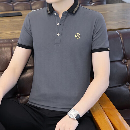 Fat Donglai Revers Polo Shirt Männer lässig atmungsaktive kurzärmelige T-Shirt reifen Männergeschäft hat weiß QY679 M 100-120jin [Jin entspricht 0,5 kg]