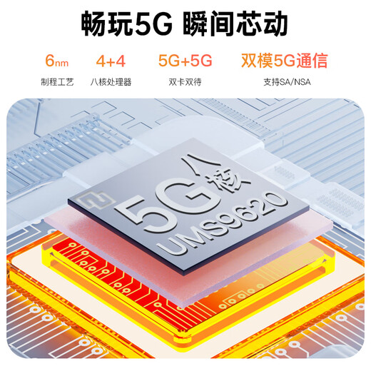 Coolpad COOL60 new 5G smartphone large screen 256G large memory octa-core large battery long battery life thin game e-sports students elderly 100 yuan backup machine fresh water green 128G