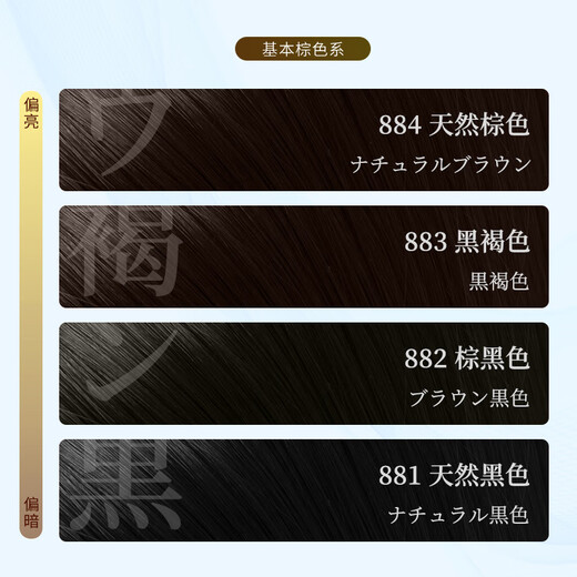 Bigen美源发采快速黑发霜染发膏（天然黑 881）进口快速染发健康遮白