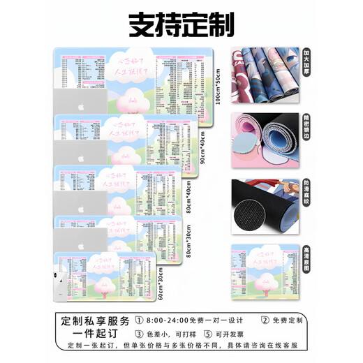 原装风景文字鼠标垫超大快捷键男女生办公电脑桌垫定制家用键盘滑鼠垫 16786向海风许愿 800x400mm x 2mm