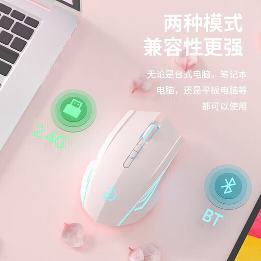 Passend für MSI Shadow 16/17/15 kabellose Maus Thunder Shadow 17 Gaming Notebook E-Sports Ladespiel Silent Mouse Power Display – Bluetooth Dual Mode – Blau