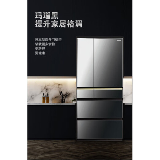 松下（Panasonic） NR-F673WX-X5/658/601/509/607松下原装进口镜面冰箱 新品预售NR-F601HX-W5月光白 588L