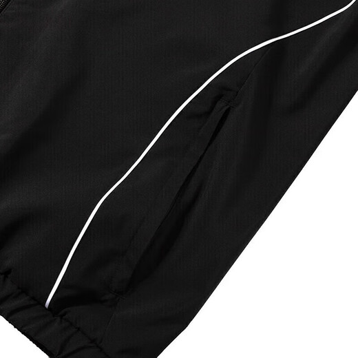 adidas Sportanzug Herren Sportwear Fashion Drei-Streifen gewebte Kapuzenjacke Jacke Casual Hosen Hosen ein Stück gewebte Jacke/Tasche mit Reißverschluss S