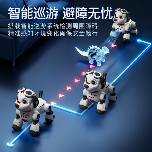 SODEEP智能机器狗儿童玩具男孩编程特技遥控机器人早教宝宝生日礼物 [语音3控版]智能编程智能狗-礼盒