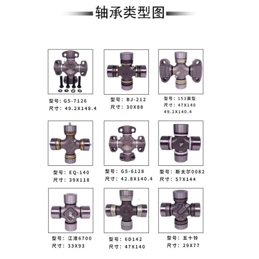 万向节十字轴承45X12647X14047X11747X13548X12548X117 原装进口 48*125124.6卡簧