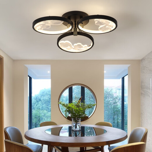 
Opp Lighting (OPPLE) 2025 new Chinese style ceiling light LED living room light Chinese style Zen bedroom modern simple and atmospheric home use 1W 6623-3 head three-color light