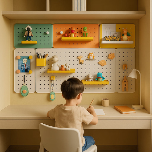Yonghuan Wandlagerstange runde Lochform Wand Lernschreibtisch Wand Magnetische Saugkacheln Schreibtischpaket 1473x36.5 cm