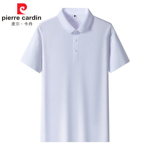 Pierre cardin (pierre cardin) pearl-ground quick-drying polo shirt men's ice-sensing summer short-sleeved seamless glue polo shirt work clothes ice silk T 12358 green 4XL