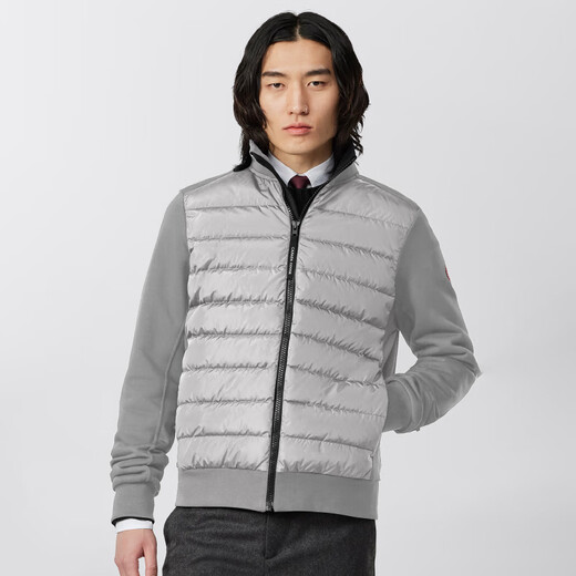 Canada Goose Hybridge Huron Full Full Zip Down Knit Veste Big Goose Veste 6620M 9717 Flower Greystone L