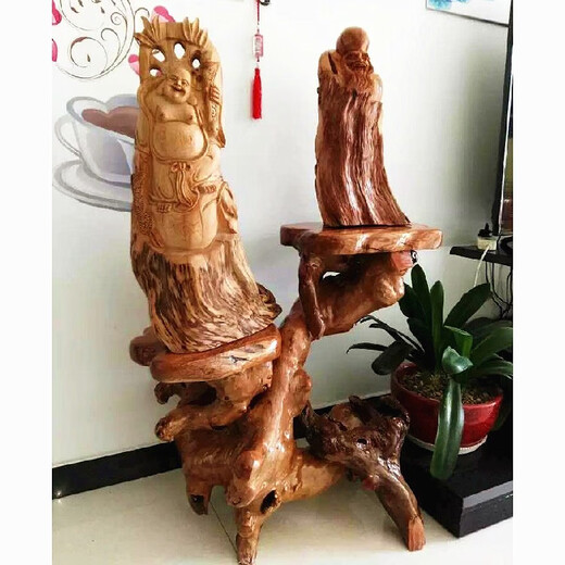 Registro de registro de la raíz Raíz del árbol del árbol Natural Sala de estar Multi-capa Rack Bonsai Rack Fish Fish Wood Base Base 16852