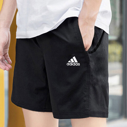 阿迪达斯 （adidas）短裤男2025夏季新款透气梭织速干五分裤IC9392 IC9756/针织 M 135-155斤