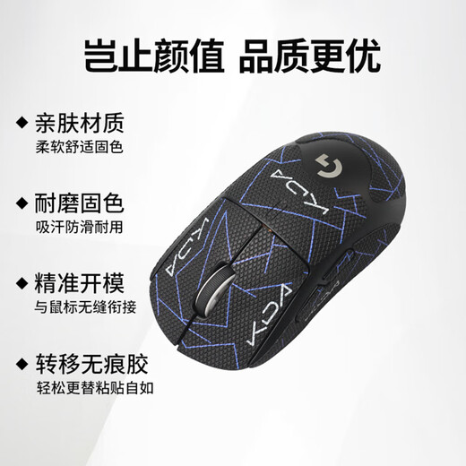 Fire rhinoceros gpw1 generation mouse anti-slip stickers bullshit king generation stickers sweat-absorbent anti-slip anti-scratch e-sports game mouse stickers GPW generation black KDA all-inclusive