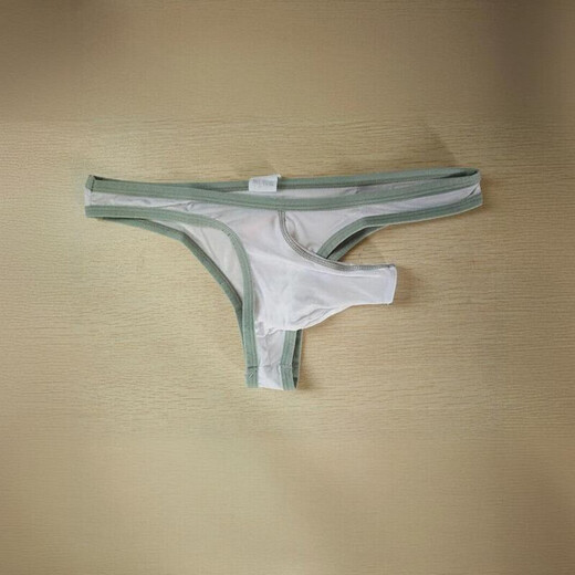 Ziwuqian Summer Elephant Trunk Men's Underwear Thin Ice Silk Men's Thong Translucent Front Opening Elephant Trunk Shorts Trendy Skin Color M1/2 Waist Width 33CM One Size