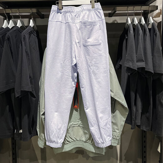 阿迪达斯 （adidas）运动裤男裤2025春秋休闲裤针织裤宽松舒适透气长裤卫裤 IP3927/浅灰 L