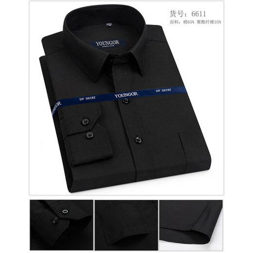 CEO Yageor 2025 New Yager Shirt Herren-langärmelte Baumwollfreie buhnchenfreies Geschäft im mittleren Alter lässig locker kariertes Hemd Langarm 6629 38