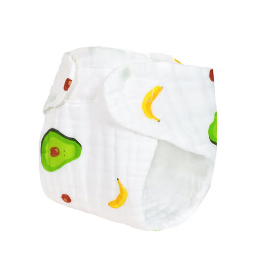 Diaper de gaze de coton pur La couche intégrée étanche peut être lavée et l'anneau d'urine respirant peut être rembourré avec des couches [10A antibactériennes] 3 packs, Code M de couleur aléatoire [8-15jin [Jin est égal à 0,5 kg] bébé]