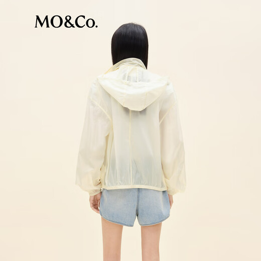 
MO/Co.[active series] Jacket 2025 autumn new product UPF50+ sun protection outdoor hooded jacket MBE3JKT025 cream yellow S /160