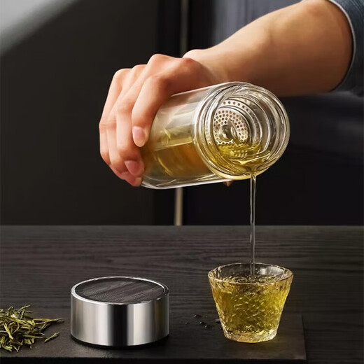 富光（FUGUANG）保温杯泡茶杯 轩宇双层保温玻璃杯·抗菌系列480ml BEST06-1098