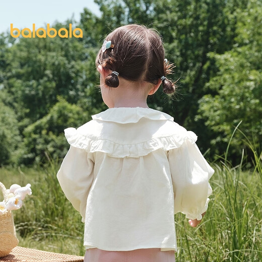 Balabala children's clothing baby long-sleeved shirt printed tops girls autumn clothes 2025 sweet fashion 209325102001