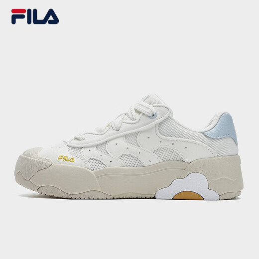 
FILA Yang Mi same egg-pack shoes Fila women's shoes 2025 summer new board shoes casual shoes thick-soled sneakers women snow-white-SW 37.5