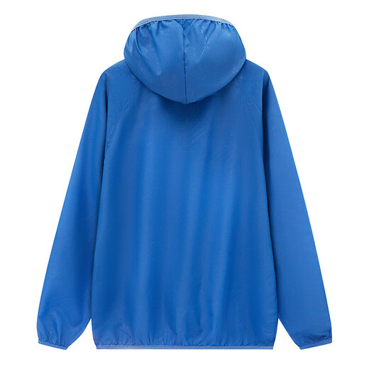 UPF50+ sun protection clothing for women in summer, UV protection, light and breathable hooded couple style sun protection clothing, outdoor fishing clothing, Royal Blue XL