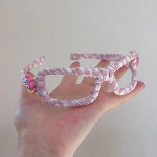 Xinnian children's glasses frame headbands, headbands, women's 2025 new style, high-end, fashionable, versatile hairpins, hair accessories, pink headbands, one pack