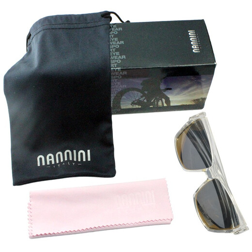 纳尼尼（NANNINI）意大利太阳镜男女墨镜防紫外线时尚潮流轻便开车眼镜Malibu 透明蓝绿镜腿金镀膜镜片186+7024 颜色