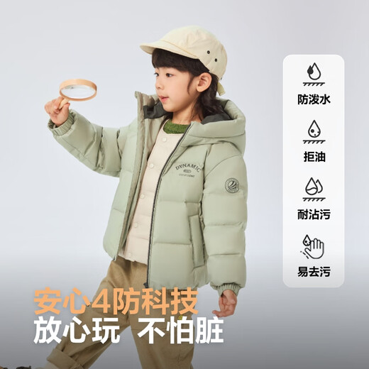 波司登（BOSIDENG）25年冬季新款男女童短款抗菌时尚连帽运动羽绒服T250246911DS 云舒绿|4882	 165 /84A 约 155-165cm 54kg