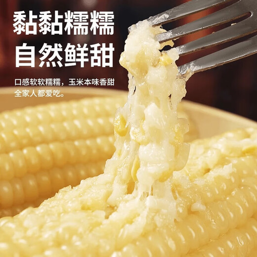 2025 Northeastern White Waxy Corn Vacuum Packed New Arrival Freshly Picked Farm-Grown Fresh Sweet Waxy Corn on the Cob Coarse Grain White Sweet Waxy Corn 3 Sticks 150-200g
