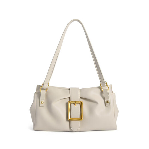 Anysmic Luxury Bag Damenbeutel 2025 Neue Style Unterarm Frauenbeutel Echtes Leder geschnittene Frauen Umhängetasche Nische Handtasche Deep Black [Geschenkboxverpackung]