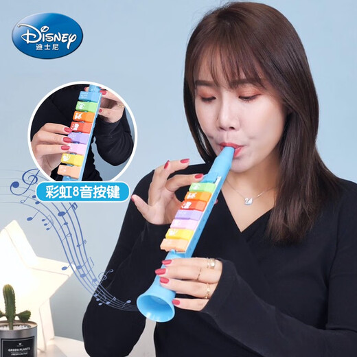Disney Disney Organ Children's Musical Instrumente Harmonische Kinder Trompete Whistle Recorder Baby kleines Trompetenspielzeug Frühschulpikachu 13 Tone Organ + 10-Loch Harmonische Orange