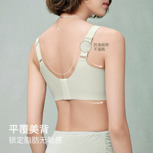 贵夫人大胸显小内衣女侧收聚拢防下垂收副乳无痕薄款透气网纱文胸胸罩 裸肤色 3XL 【90D、95B、95C】