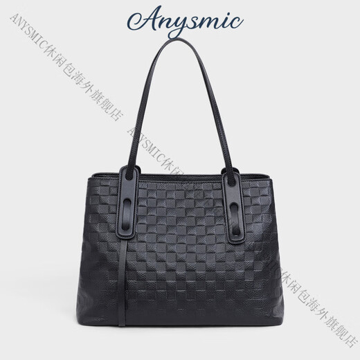 ANYSMIC包包女包奢侈品牌托单肩包特包女2025新款通勤大容量高级感手提包 黑色