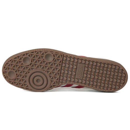 Adidas (adidas) Clover Chaussures pour hommes Chaussures pour femmes 2025 Summer New Sports Chaussures Samba Low Top Chaussures de planche légère Chaussures décontractées IH4881 Blanc et rouge 36