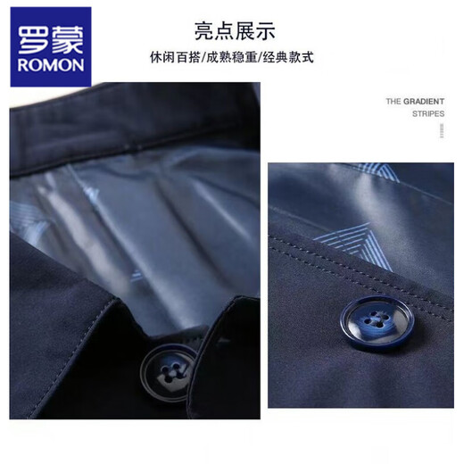 Veste d'affaires pour hommes de printemps haut de gamme Romon Suit en veste d'affaires pour hommes d'âge moyen et jeunes couleurs de couleur monnaie mince de style coréen mince veste brillante nj1048 l [recommandée 110-130jin [Jin est égal à 0,5 kg]]]