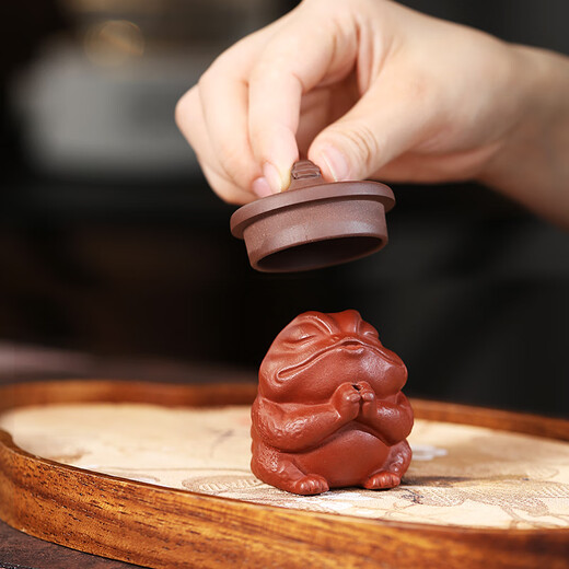 Tibetan pot world Zen purple sand golden toad incense insert tea pet indoor household sandalwood incense insert incense incense tea tray ornaments golden toad incense insert