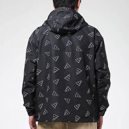 
Adidas official ship store new men's windproof hooded top running sports training jacket casual woven jacket GP1825 black M