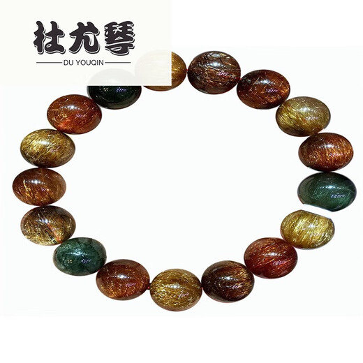 Du Youqin Colorful Hair Crystal Bracelet Fulu Shou Crystal Bracelet Blonde Crystal Red Green Cat Eye 520 Valentine's Day Birthday Gift Light Green H3271 105mm