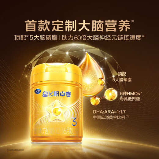 Feihe Xing Feifan Zhuorui [6HMOs] 3-stage children's formula milk powder (12-36 months of age) 750g g lactoferrin 750g [1050g/g for hand]