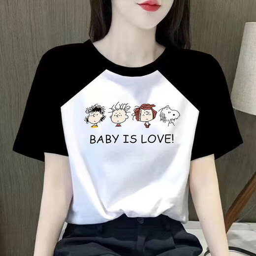 Fangluhui bloquant les couleurs printemps et été de nouveau t-shirt féminin à manches courtes à manches courtes de style coréen de style coréen de grande taille