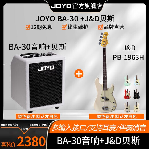 Zhuole Electric Bass Speaker 2025 New BA-30 Portable OTG Live Recording and Singing Full-range Analog Dynamic Sound BA-30+J&D1963H Bass Set+Gift Package