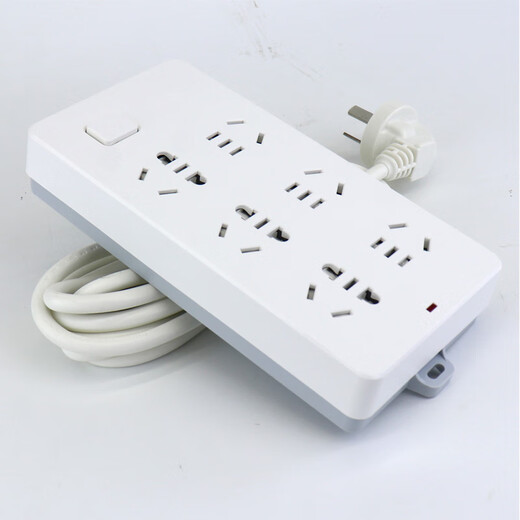 Chint plug-in strip wired plug-in board drag strip plug-in socket with line household multi-function converter long line multi-hole Chint 1260 with line full length 1.8 meters_round hole