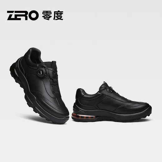 Zero air cushion sneakers men's shoes autumn and winter new business commuting cushioning waterproof lightweight outdoor leisure walking shoes black cushioning air cushion + convenient knob 42