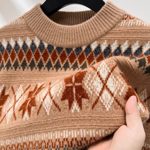 Thickened 100% woolen sweater for men in autumn and winter new fashion versatile wool knitted half-turtleneck sweater for men red M 170/88A(105)